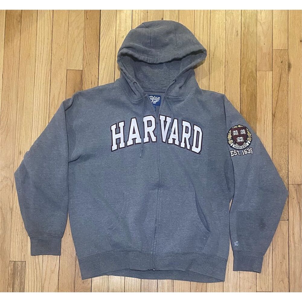 Blue 84 Harvard Varsity Jacket XL Unisex Blue Zip-Up Hoodie